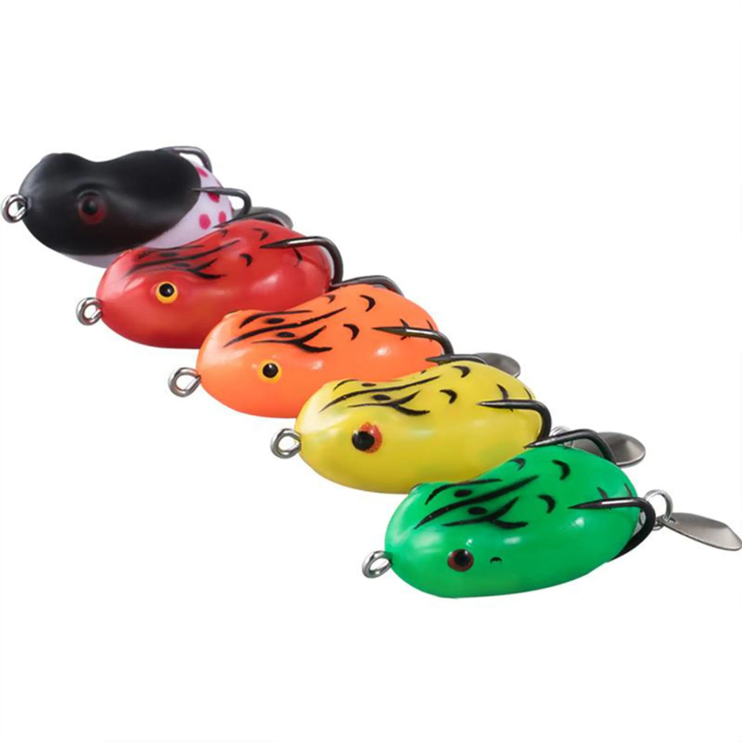 Artificial Fishing Lure, Bionic Soft Frog Double Hook Jump Frog Bait, Snakehead Killer, Outdoor Fishing Accessories