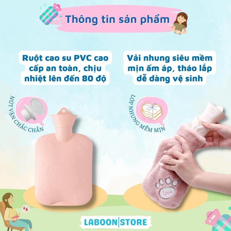 Product Introduction of Set quà tặng Giáng sinh Noel sinh nhật bạn gái túi chườm bụng kinh đa năng 350ml mix kèm phụ kiện siêu xinh, phiên bản gift box Green team tặng kèm thiệp viết hộp quà và túi xách 27