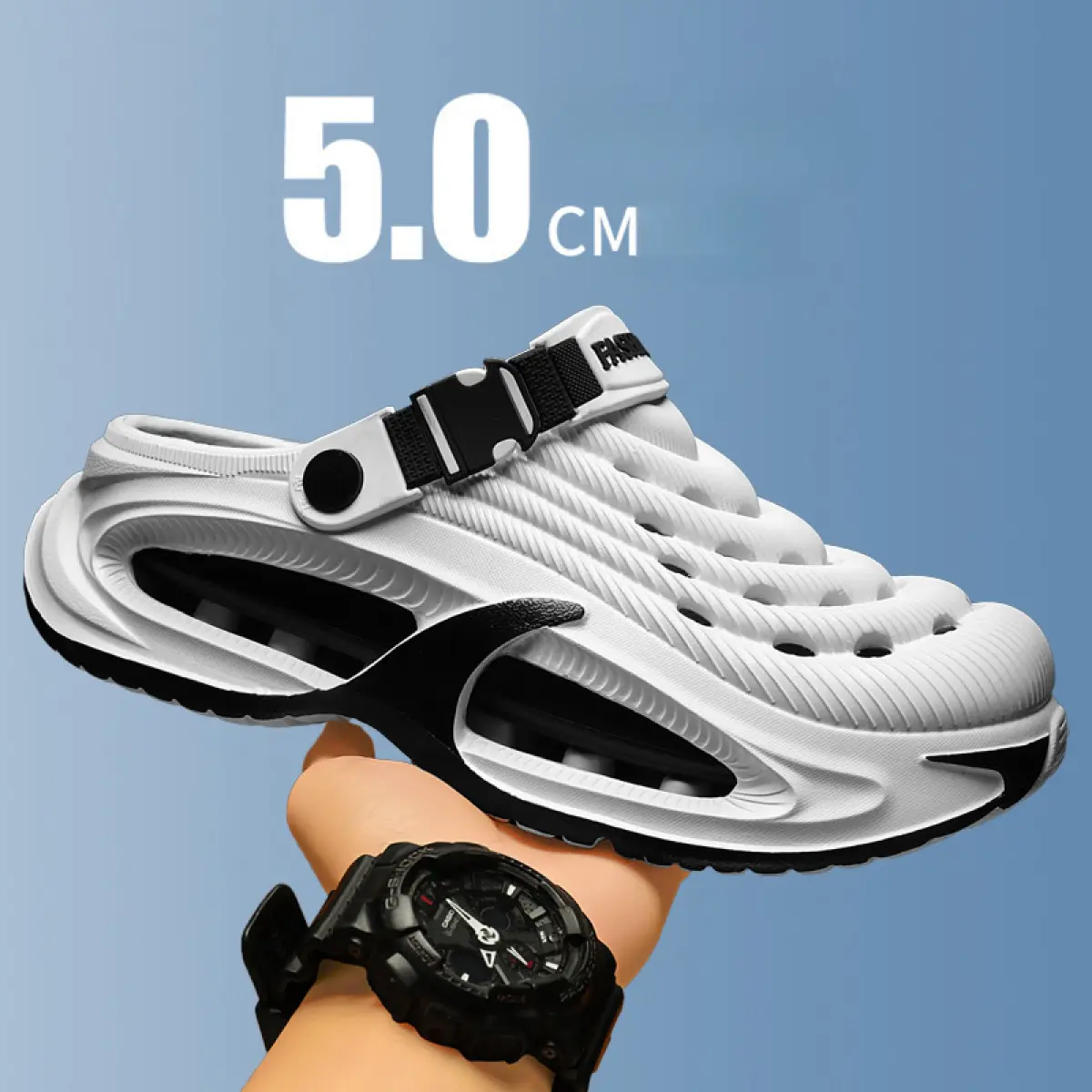Dép Lái Xe Cho Nam, Đế Dày 5Cm, Không Trơn Trượt, Chống Thấm Nước, Làm Bằng Eva, Thích Hợp Cho Xe Hơi, Nhanh Khô, Lý Tưởng Để Đi Biển Và Đi Lại