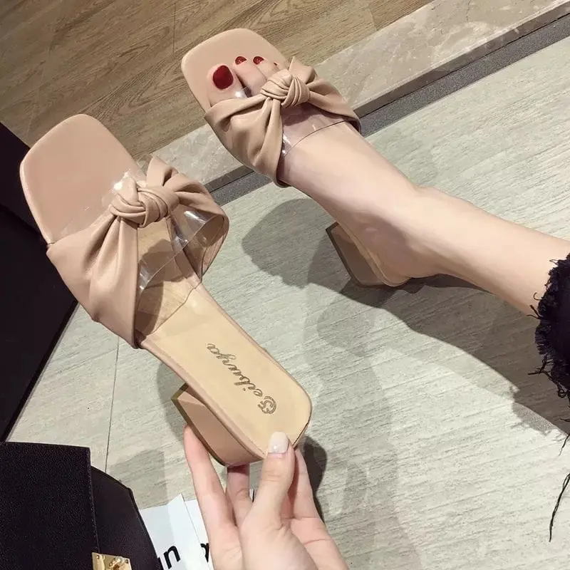Heels Wanita 3cm Terbaru Model Pita BW07 Sandal