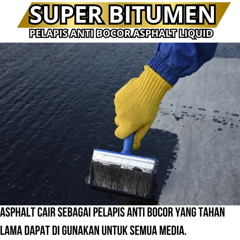 Aspal Cair Super Bitumen 1 liter - GOLDEN HORSE Kamar Paint 2