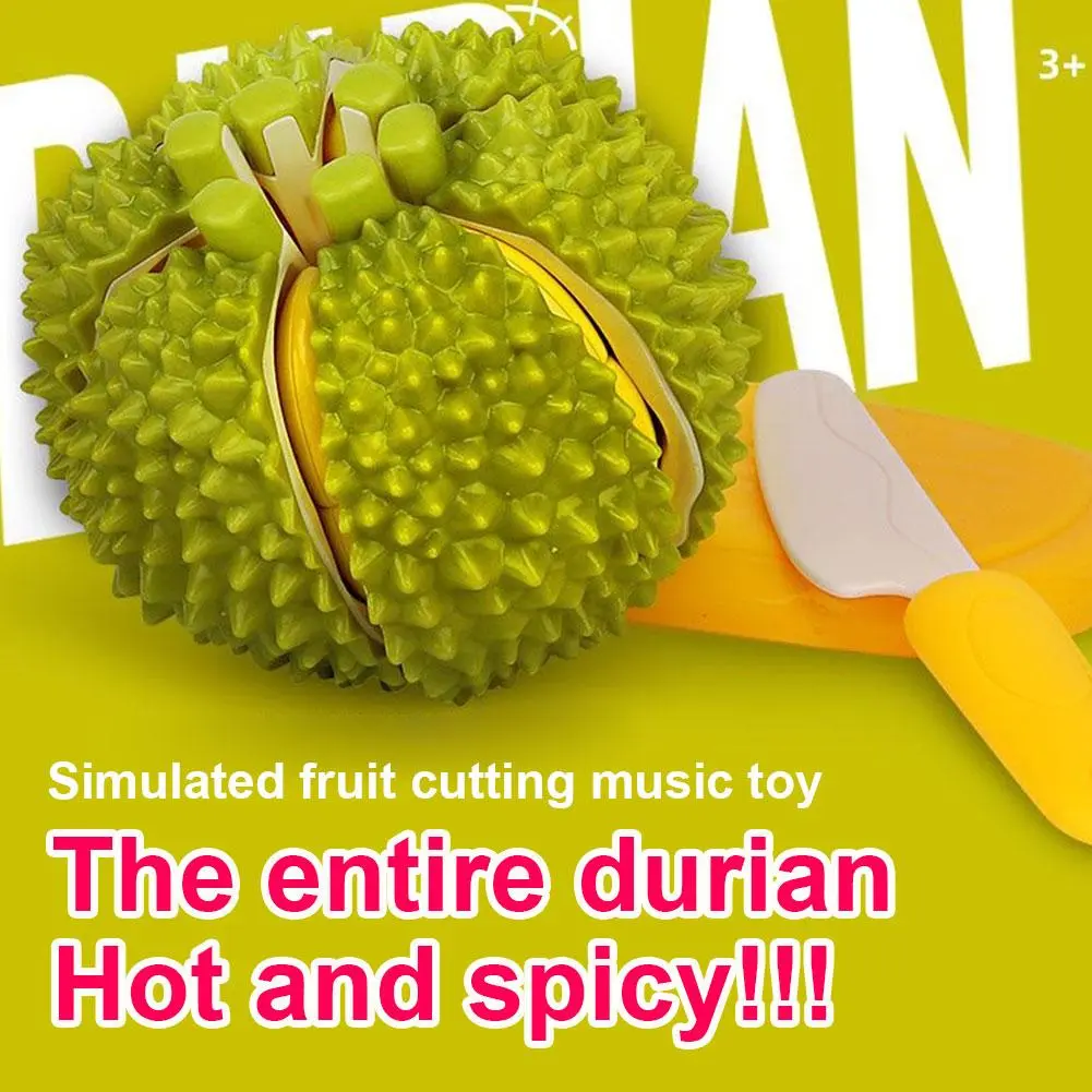 Fruits Simulation Kitchen Pretend Play Toys Durian Food For Baby Children Toddler Gift F0Z4