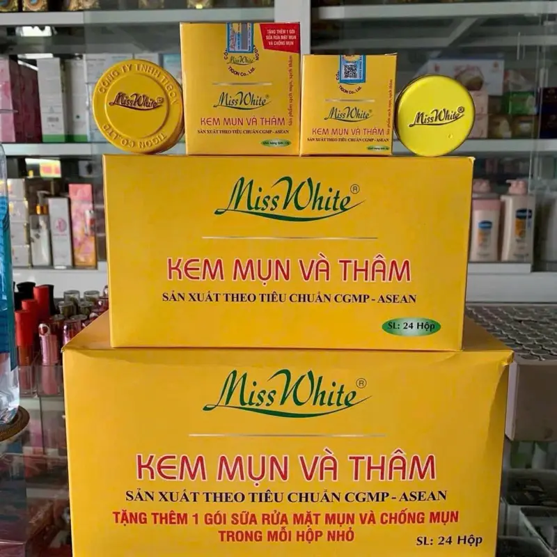 Kem Mụn Thâm MissWhite Kem Nghệ Miss white thâm và mụn