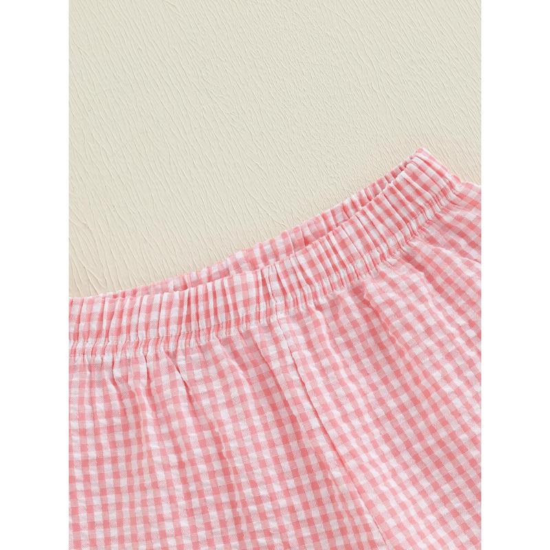 Kids Girls Boys Jogger Pants Loose Plaid Print Elastic Waist Trousers Casual Bottoms for Toddler Newborn Infant 5