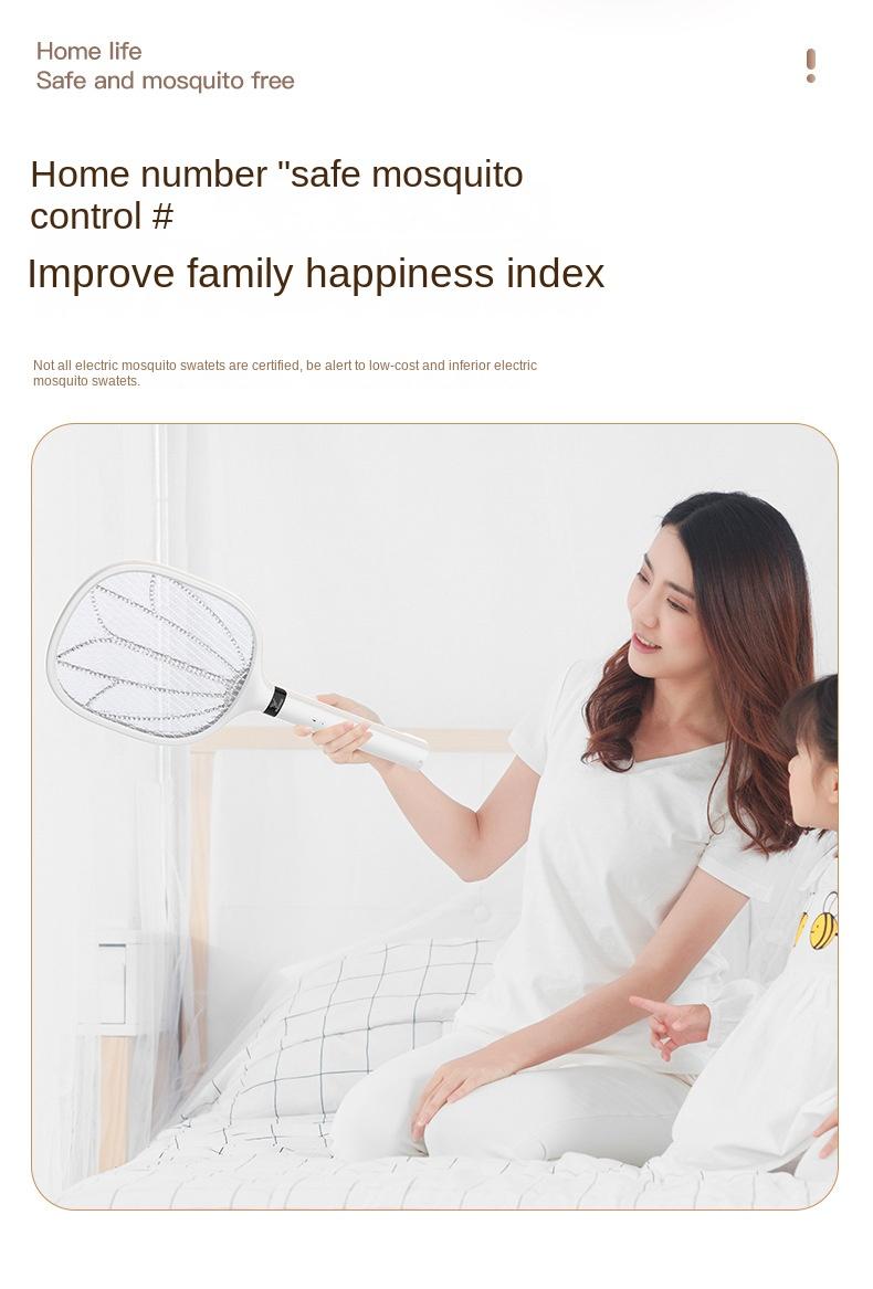 Product Introduction of Household Rechargeable Electric Mosquito Swatter Outdoor Electric Shock Handheld Pest Killer Swatter Electronic Mosquito Killer 7