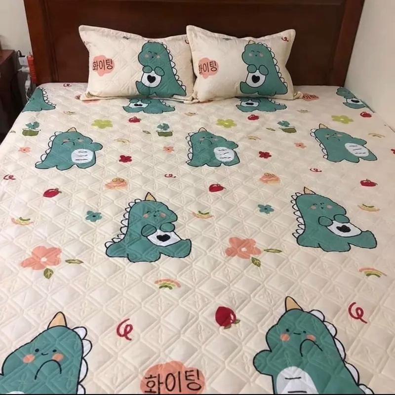 Bộ Ga Chun Trần Bông Dày Dặn Chất Liệu Cotton Poly Nhiều Màu Sắc Lựa Chọn