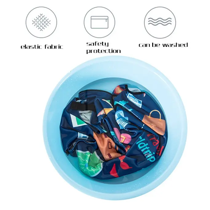 Vỏ Bảo Vệ Cho Vali Xe Đẩy Du Lịch, Thiết Kế Rừng Mưa Nhiệt Đới, Co Giãn, Cho Hành Lý, Phụ Kiện Du Lịch Da Len Hoa Kem 7