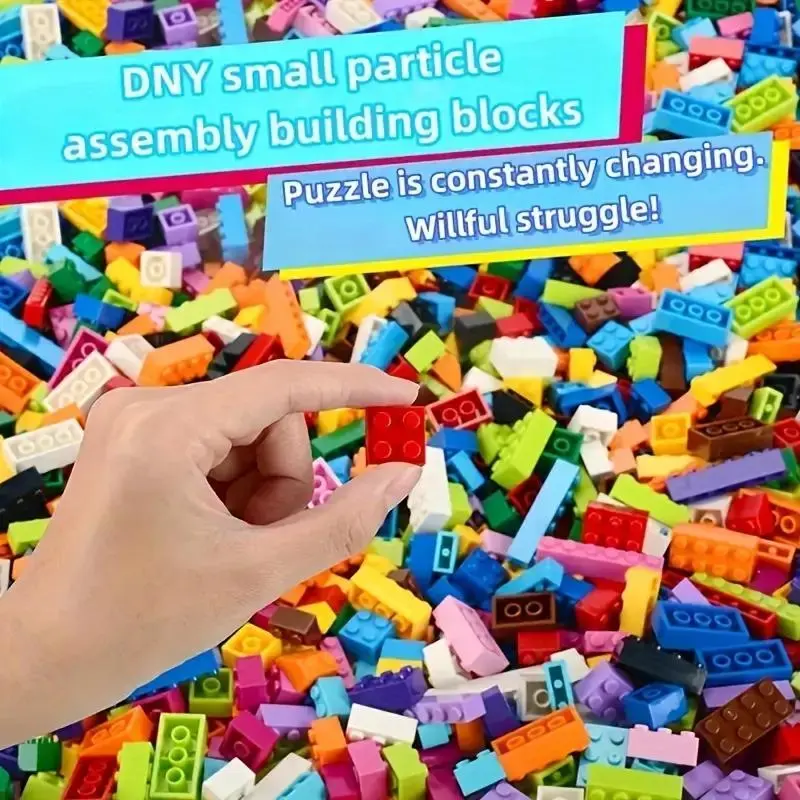 Building Blocks Toy (1 Set), Small Particle Building Blocks, Various Shapes, Free Assembly Learning Toys Decoration, Party Favors, Birthday Gifts 3