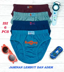 ISI 6 PCS CELANA DALAM ANAK LAKI-LAKI UMAY  | 4 WARNA BAHAN KATUN LEMBUT NYAMAN | CD  COWOK TERMURAH | KIDS BOY Celana Dalam Anak