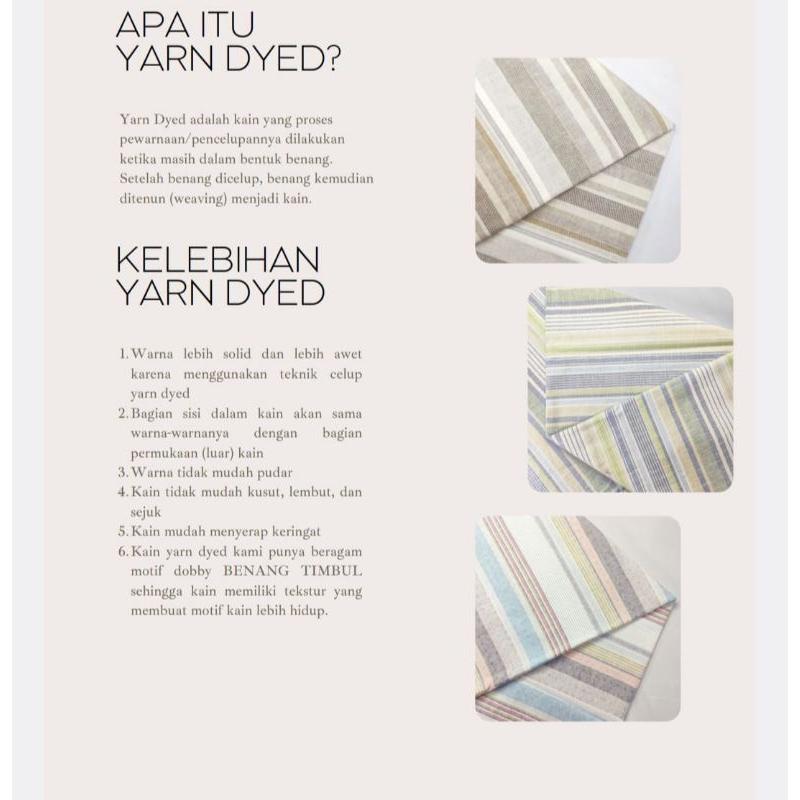 Kain Katun Motif Salur Dobby Yarn Dyed (Gamis Triset Dan Gamis Salafina) lebar 150 cm 0