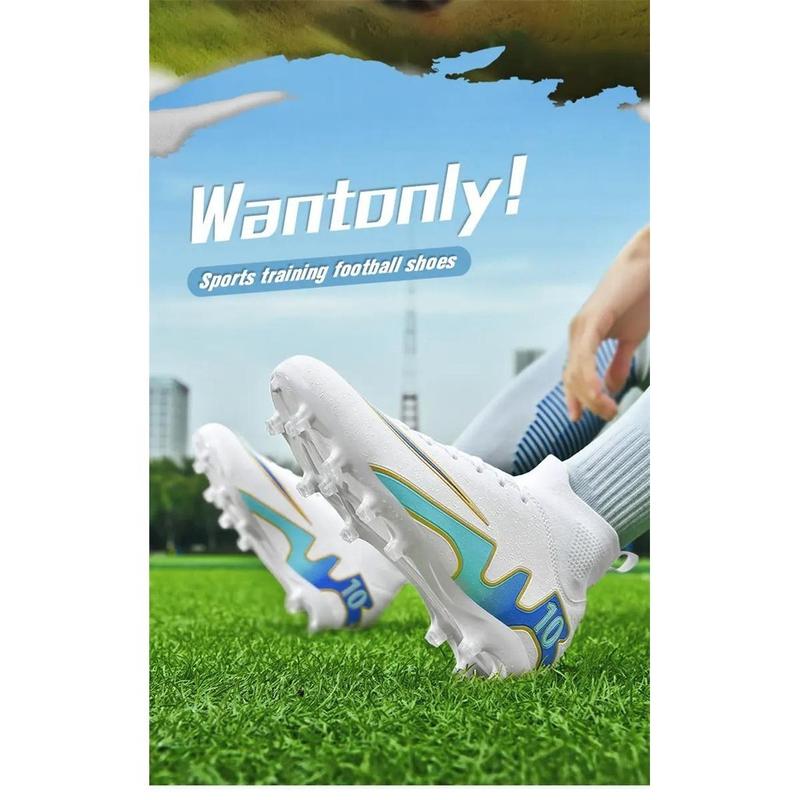 Product Introduction of Ready Stock AG Spike Football Boots 4 Colors High-Top Football Boots Spike Football Boots Anti-Slip Comfortable Grass Training Shoes Futsal Football Boots Adult Outdoor Grass Casual Shoes Anti-Slip Wear-Resist 37