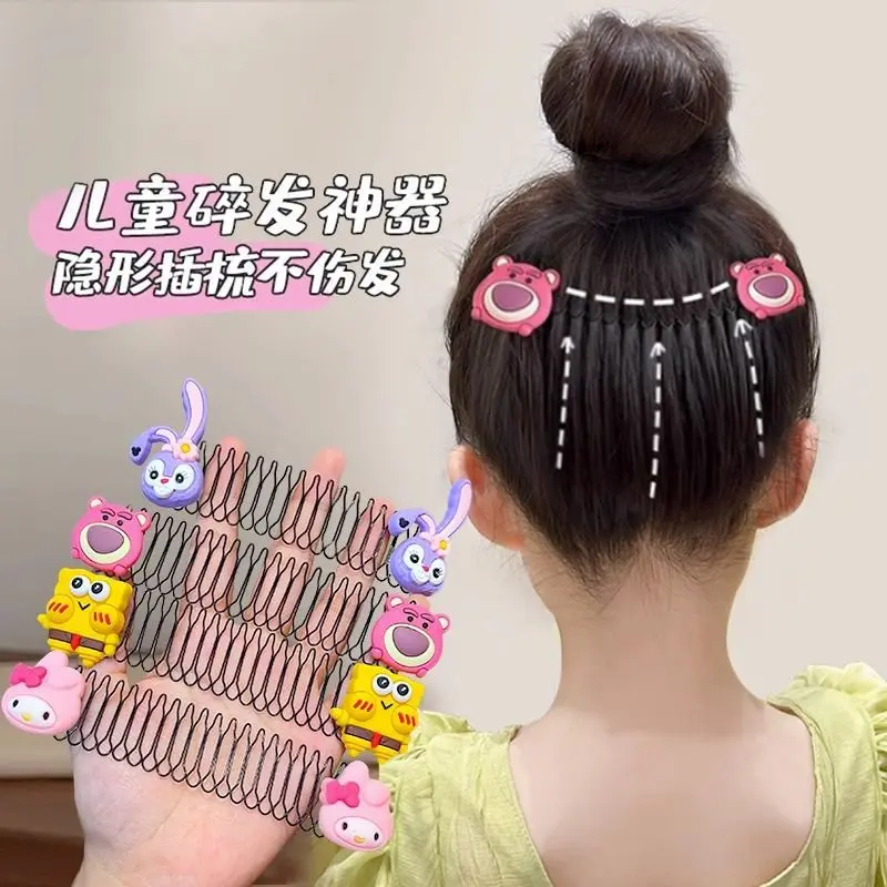 Magic hair comb for children's stray hair.An invisible tool for tidying up stray hair at the back of the head.A hair coiling device, and a hairpin insertion comb for little girls to use when dancing