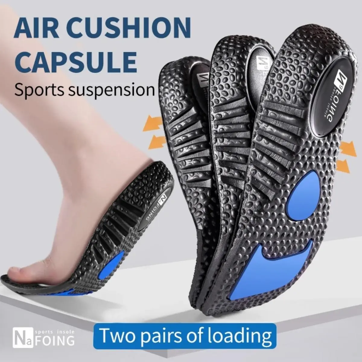 New in Cuttable Soft Comfortable Invisible Silicone Memory Foam Shoes Pad High Quality Men EVA Breathable Sports Height Increase Insoles Unisex Shock Absorption Women Running