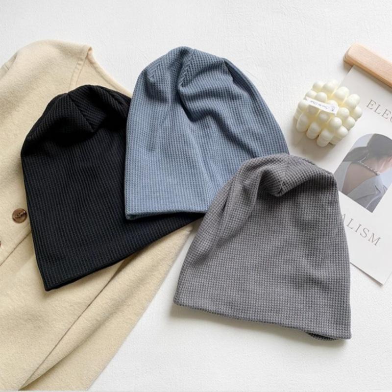Product Introduction of Hat Women's New Korean Style Knitted Pile Style Fashion Big Head Big Brim Show Face Small Toe Cap Japanese Style All-Matching Men's Hat 10