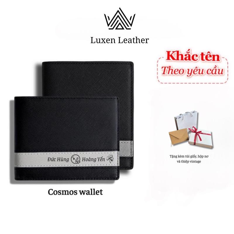 Luxen Leather Ví Da Bóp Da Nam Cao Cấp Saffiano Khắc Tên Theo Yêu Cầu Thích Hợp Làm Quà Tặng Cho Nam Miễn Phí Gói Quà Tặng Kèm Hộp Thiệp Túi Giấy Sang
