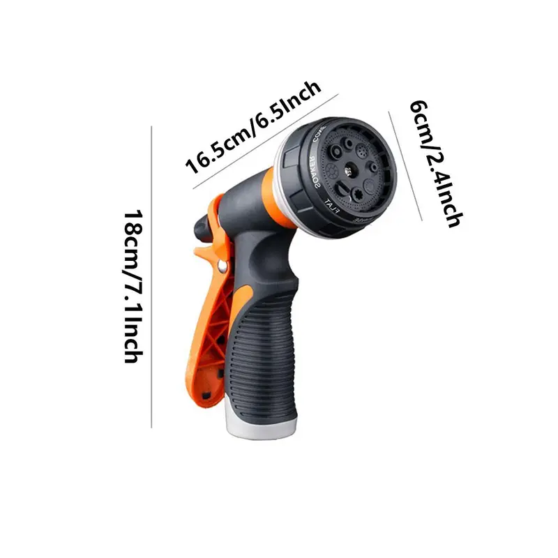 High Pressure Car Wash Water Gun with Hose, Durable Rubber Hose with Adjustable Nozzle, Multifunctional Garden Watering Tool 1