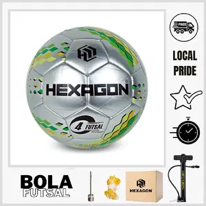 BOLA FUTSAL ORIGINAL HEXAGON LISSOM PAKET LENGKAP POMPA, PENTIL & JARING Ball