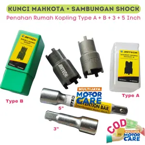PAKET Kunci Mahkota dan Sambungan Shock 3 & 5 inch Kunci Mur Kopling LENGKAP TERMURAH