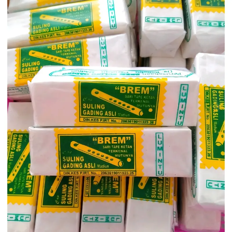 Brem Suling Gading Asli Madiun Polos isi 4 Lapis Rasa Original Kecil - Snacks, Food 1