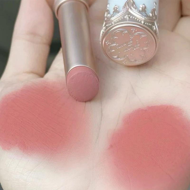 Product Introduction of Flower Knows Little Angel Matte Lipstick Long-lasting Easy To Color Velvet Lipgloss Peach Color Natural Lip Makeup Maquillage 4