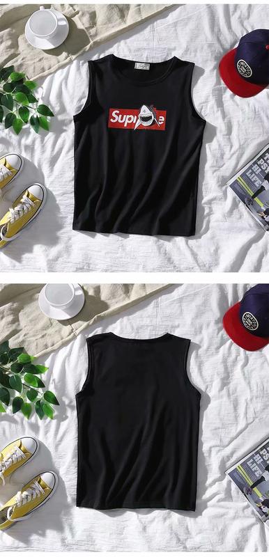 Product Introduction of 2024 Summer New Men's Vest Fashion Youth Casual T-shirt Sleeveless Sports Loose Top 4