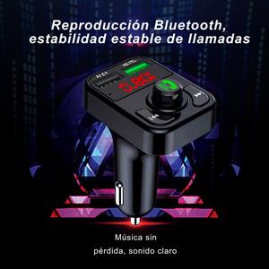 [CH-008-1]Transmisor FM Bluetooth con USB Dual BUKU| Convierte Tu Auto en Fiesta| Escucha Música y Carga al Mismo Tiempo| Compatible iPhone, Android, Samsung| Transmisor FM para coches Gadgets