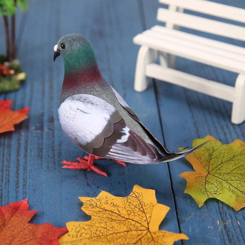 Product Introduction of 1/2PCS Handicraft Desktop Ornaments Photography Props Simulation Grey Pigeon Imitation Animal Artificial Birds Dove Model 13