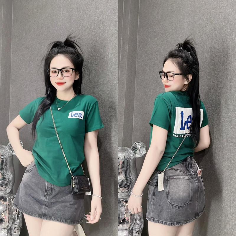 Product Introduction of Áo thun nữ PHOM ÔM cổ tròn phối chữ nổi trước sau ( Mã LEA. ) Top Women 5