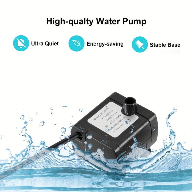 Solar Powered Water Fountain Pump, Bird Bath Pump with Replacement Spray Heads for Garden, Pond, Pool, Outdoor and Backyard 3