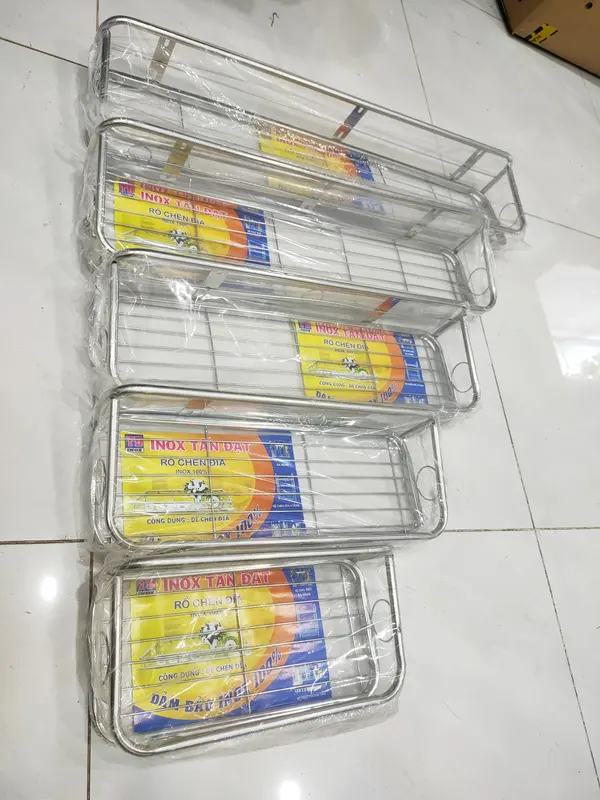 Kệ Inox 201 Đa Năng Gia Vị, Xà Phòng Inox Treo Tường (Tặng Kèm Đinh) 3