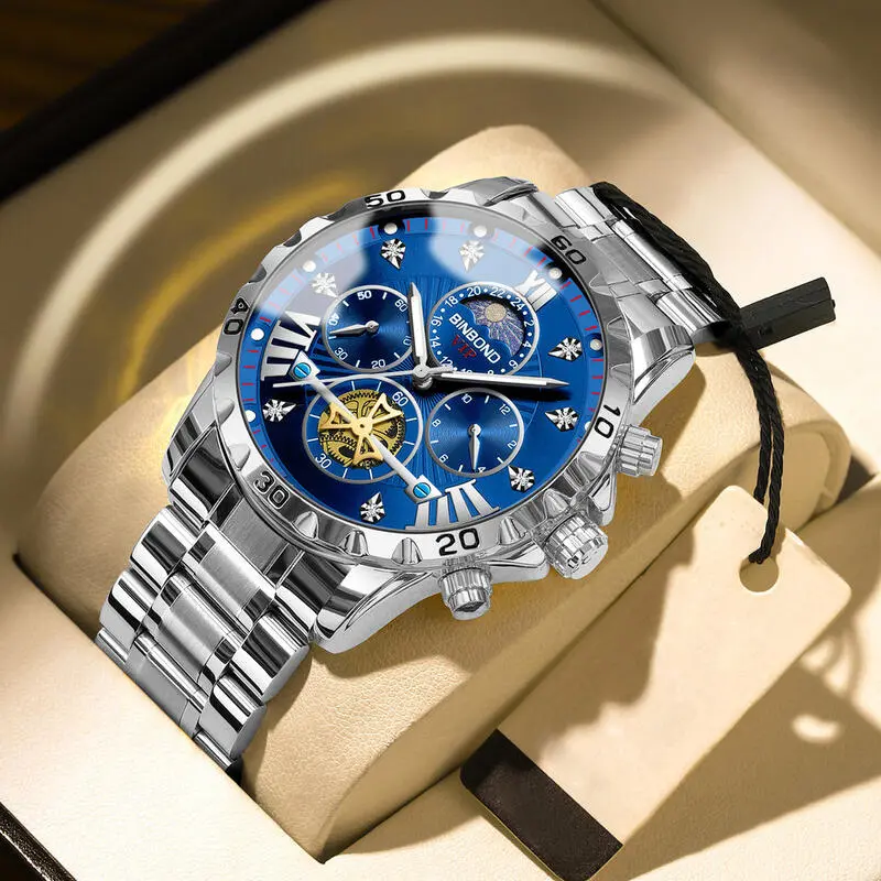 Bing BINBOND watch genuine business student luminous waterproof flywheel quartz high-end men's cross-border