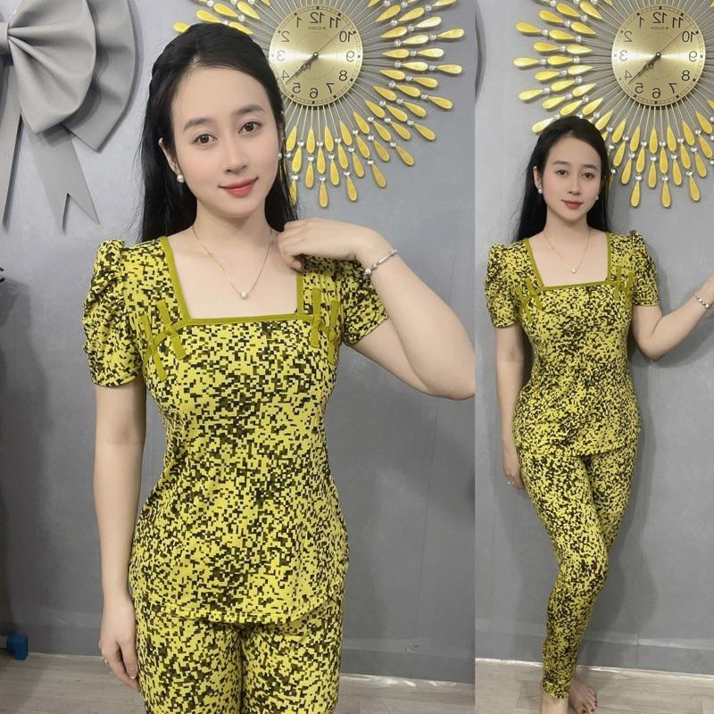 - Đồ bộ thiết kế thun aty tơ - cổ sẩm tay phồng !!!!!! 2