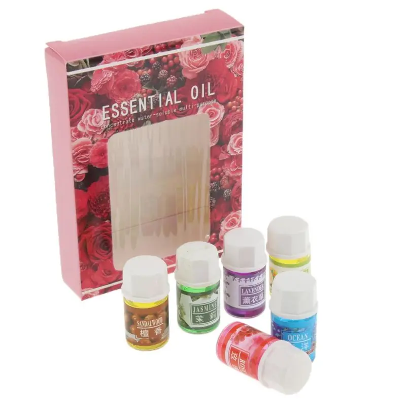 Tinh Dầu Thơm Tinh Khiết, 6 Chai, 3ml, Thích Hợp Cho Máy Khuếch Tán Và Máy Xông Tinh Dầu, Thích Hợp Để Massage 0
