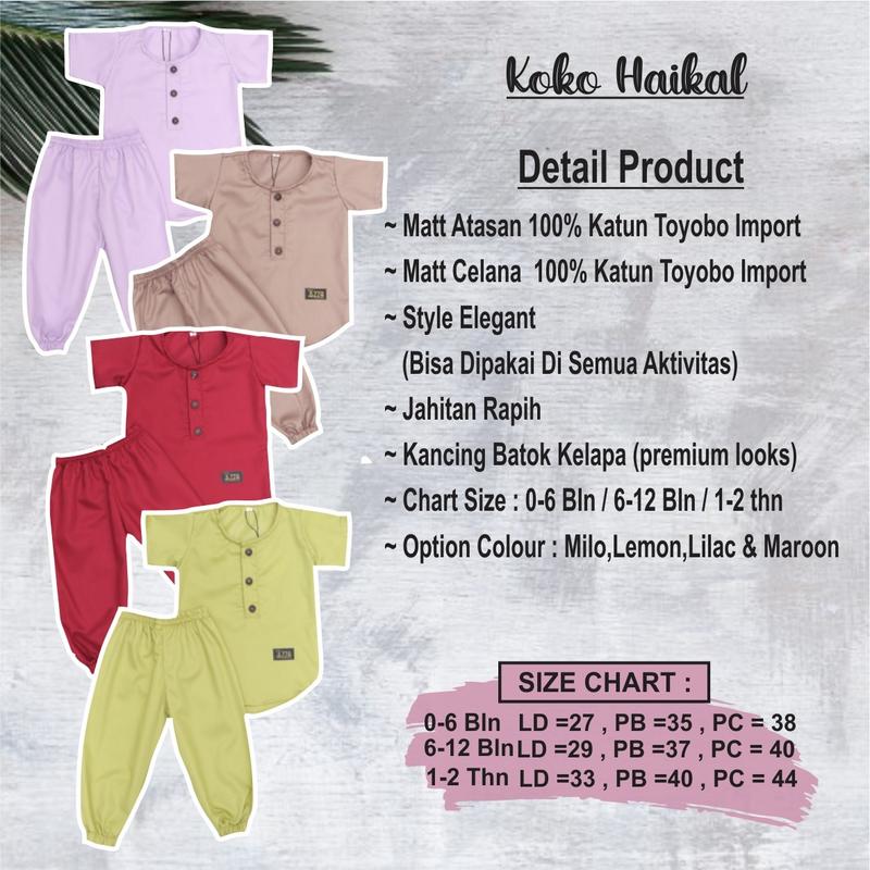 Product Introduction of Stelan koko bayi premium/koko bayi bahan toyobo /koko anak /koko bayi joger 2