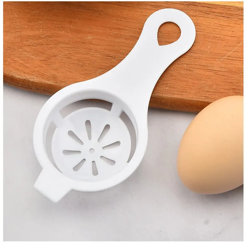 4 Pcs Alat pemisah putih dan kuning telur Alat baking dapur pegangan pendek Buah Plastik Egg Kitchenware alat buat telur tidak ada kuningnya 4