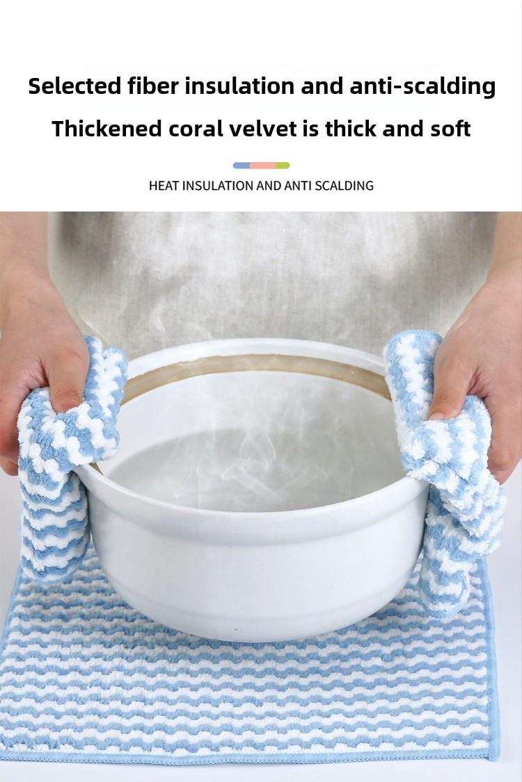 Product Introduction of Kitchen Cleaning Cloth Towel Dishwashing Cloth Household Lazy Glass Table Cleaning Non-Shedding Absorbent Non-Greasy microfiber  cloth 6