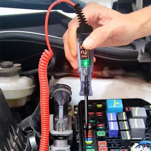 Tespen Listrik Digital 3-120V dengan Layar LED dan Probe Tipis – Alat Uji Sirkuit Mobil dan Truk Aman dan Praktis