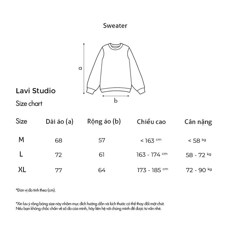Áo Sweater Lavi Studio Unisex Nam Nữ Local Brand/ Kig 4