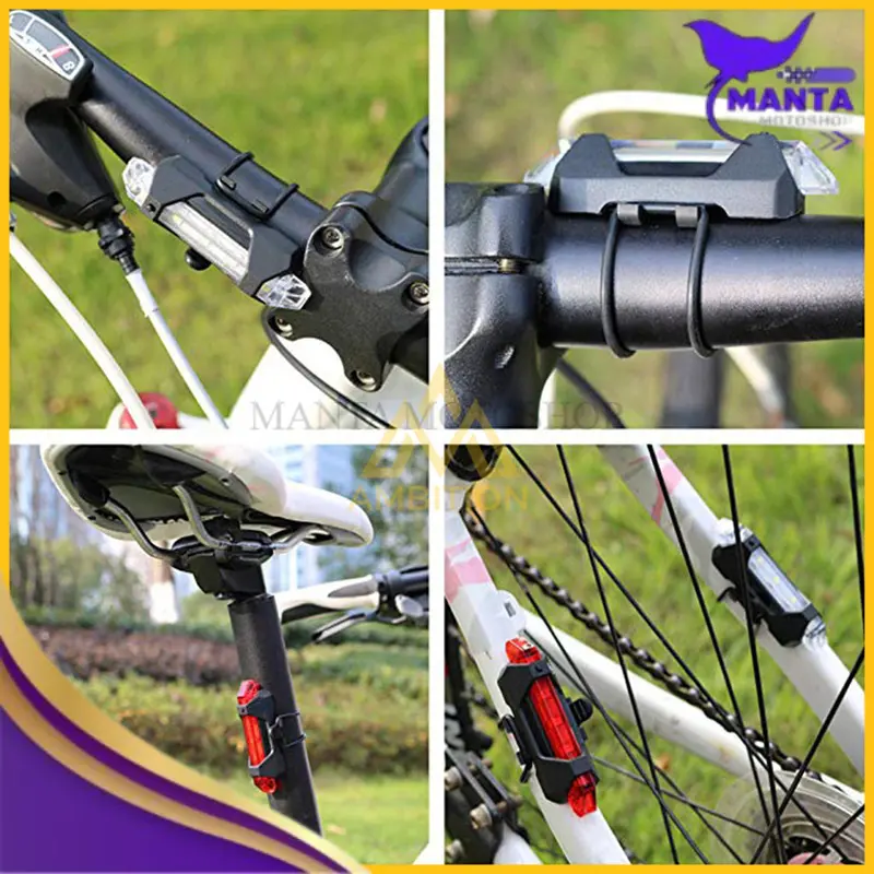 Lampu sepeda usb charger sepeda gunung mtb cycling belakang depan [Bisa Bayar Ditempat] 8