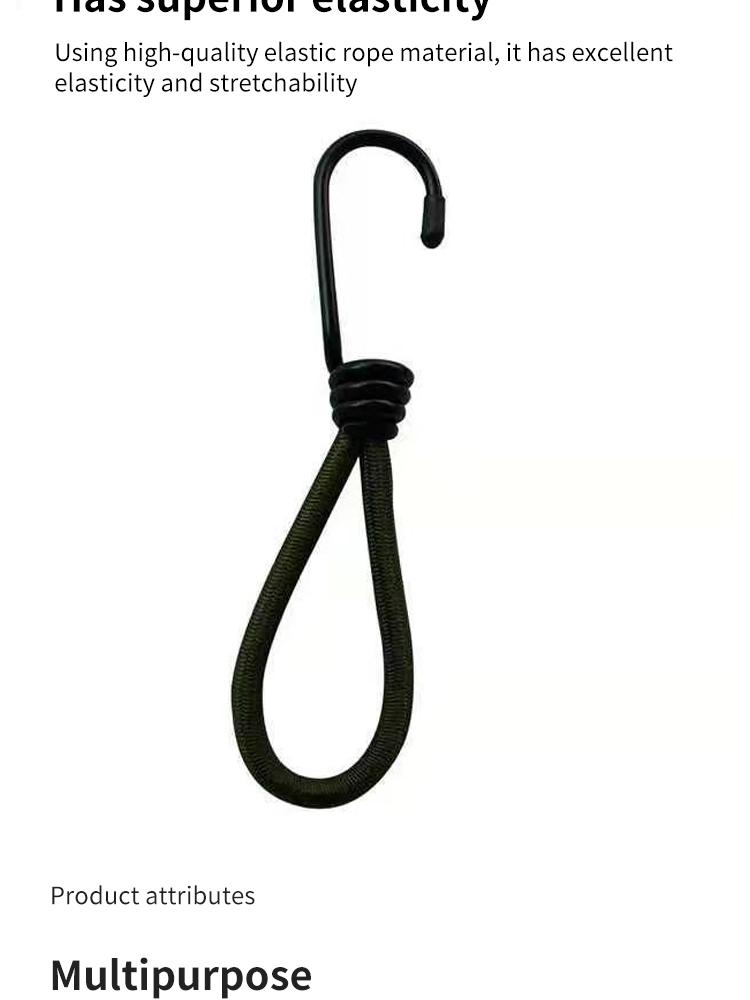 Product Introduction of Camping Tie-Down Kit: Elastic Rope, Hooks & Accessories for Secure Tent & Tarp Setup 2