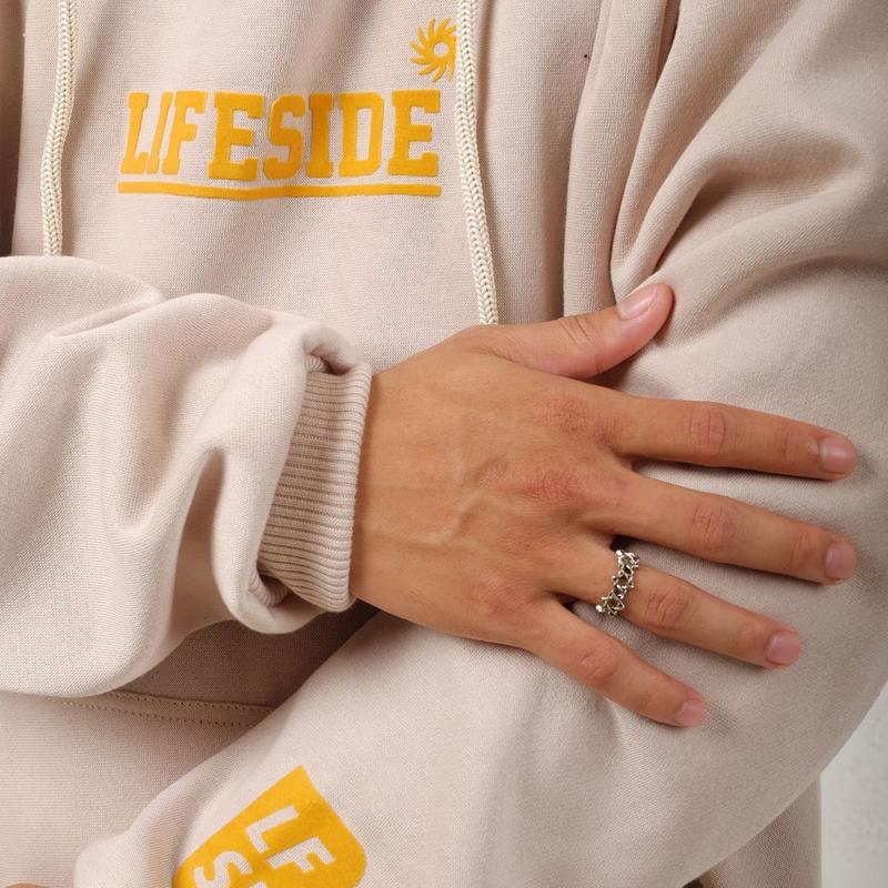 LIFESIDE- Hoodie Jumper Everyday Pria Wanita L XL XXL Beige 6