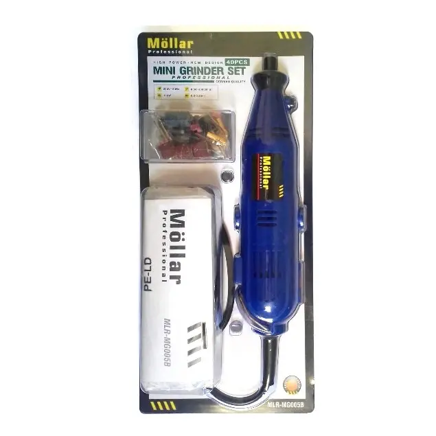 Mollar Blister MG005B Mini die Grinder Set 40pcs Bor Gurinda Tuner