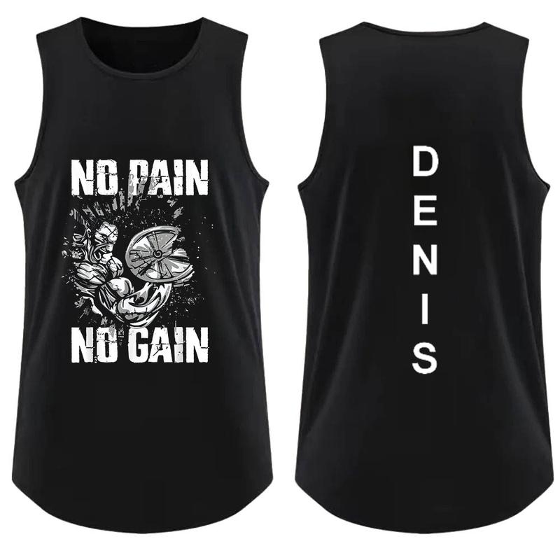 Product Introduction of 2025New Multicolor Men's camisole, fashionable and personalized outerwear for outings, exercise and fitness, comfortable, quick-drying and breathable with letter print and personalized patterns. 3