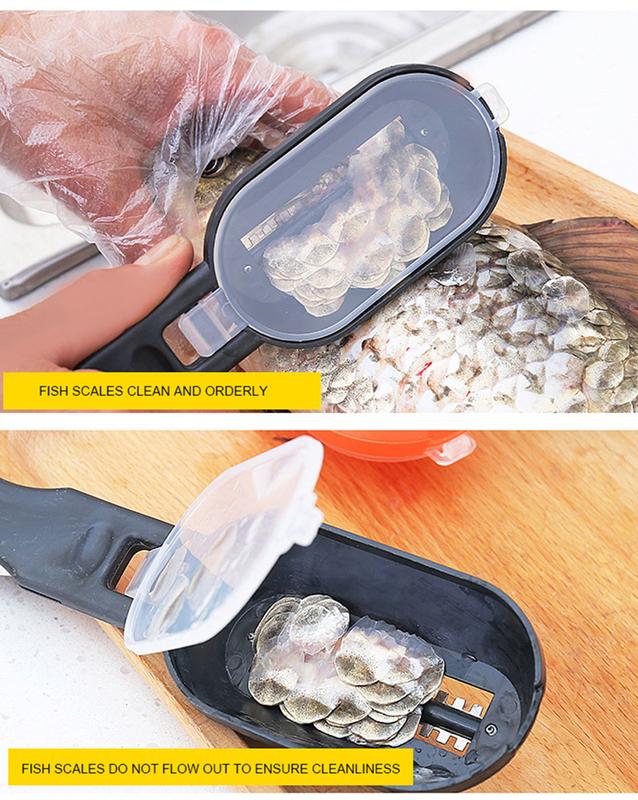 Product Introduction of Fish Cleaning Scraper Stainless Steel Quick Fish Removal Peeler Scraper Bone Tweezers for Kitchen Convenience 3