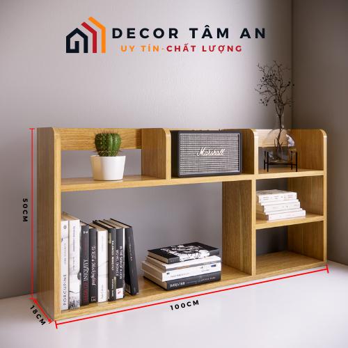Product Introduction of Kệ sách để bàn làm việc, bàn học TÂM AN giá đựng sách gỗ giá tài liệu, để đồ decor trang trí gỗ MDF - Dài 60cm x Cao 50cm x Rộng 18cm 26