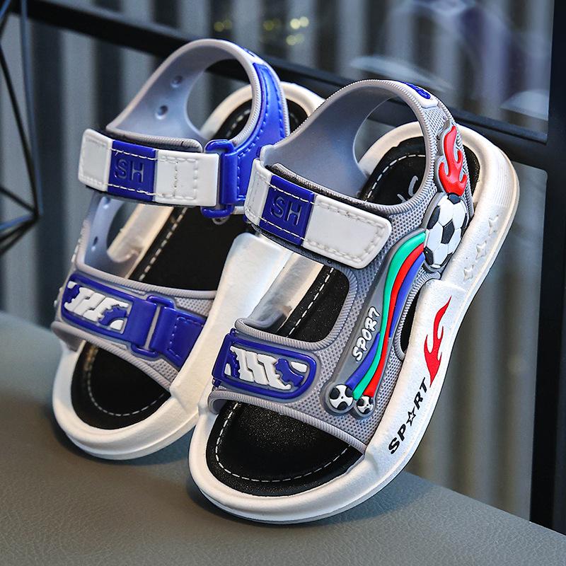 Dép sandal quai hậu cho bé trai đi học đi chơi đi mưa quai dán đẹp Cao Su