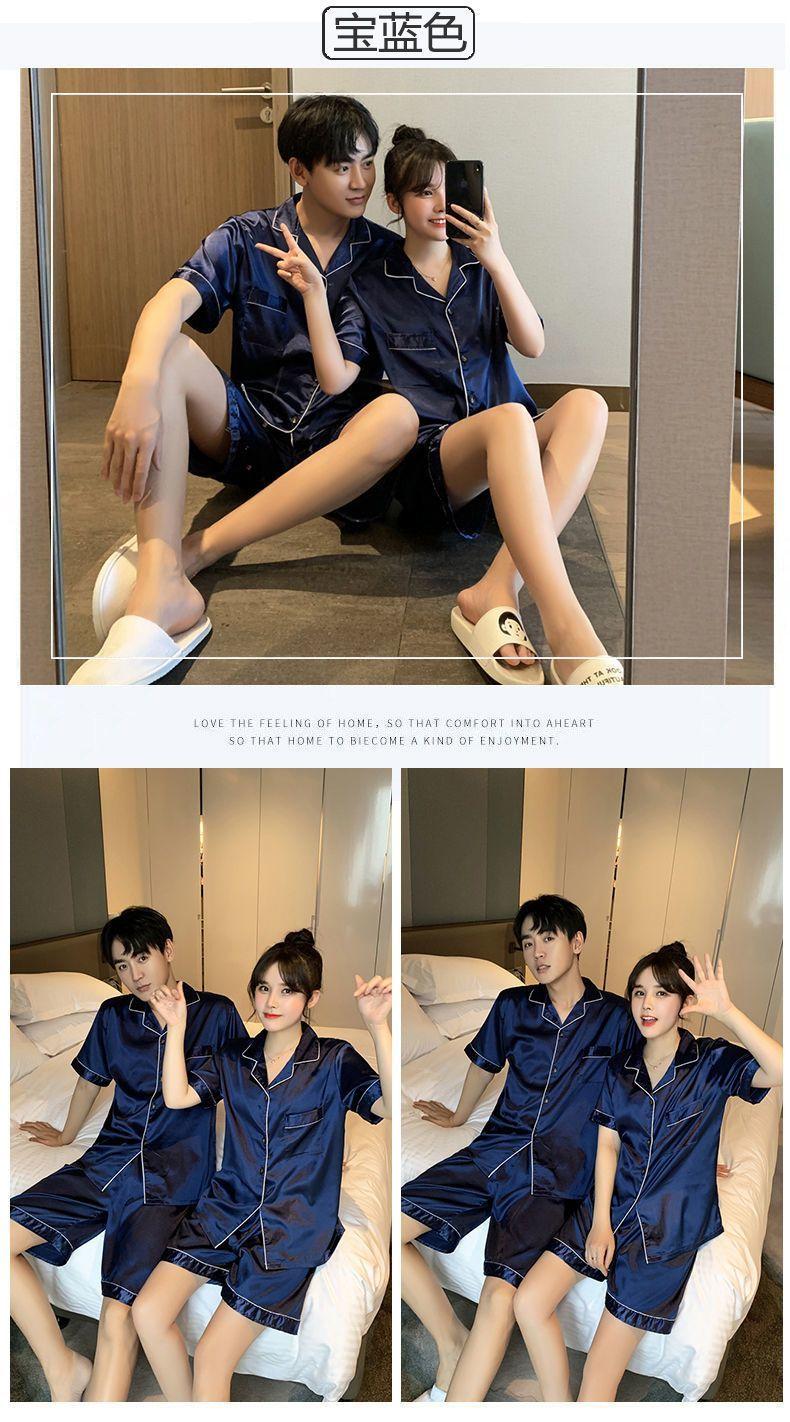 Product Introduction of Bộ Đồ Ngủ Lụa Lạnh Dành Cho Nam Giới, Ngắn Tay Mùa Hè, Mỏng, Thích Hợp Cho Mùa Thu, Lụa Nhân Tạo, Cỡ Lớn, Phong Cách Thường Ngày Phù Hợp Với Giới Trẻ, Bộ Đồ Mặc Nhà 13