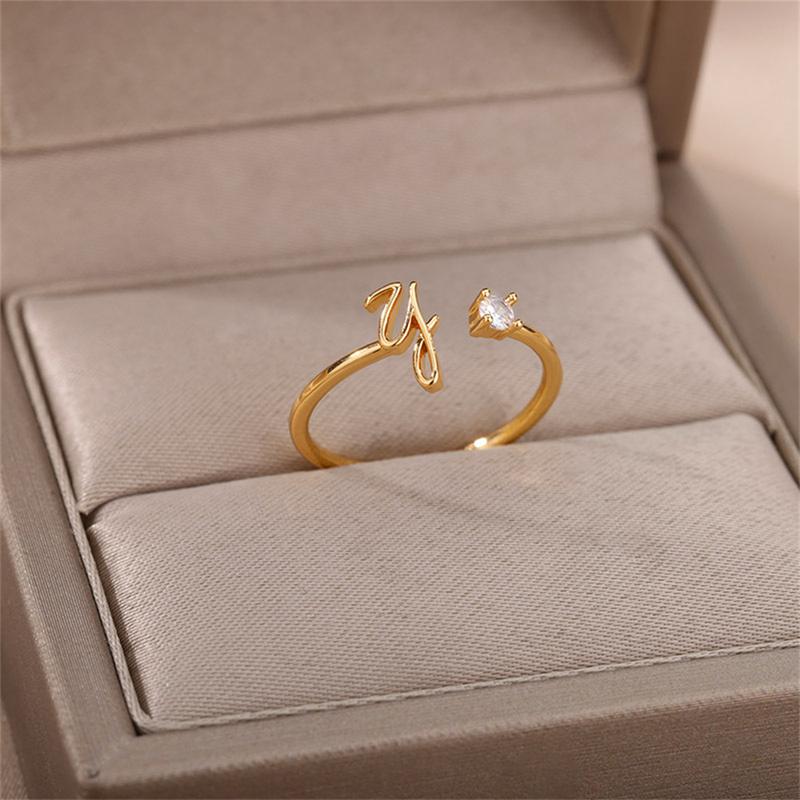 Simple Letter Ring English Letter Ring Women's Opening Adjustable Ring Name Ring 2