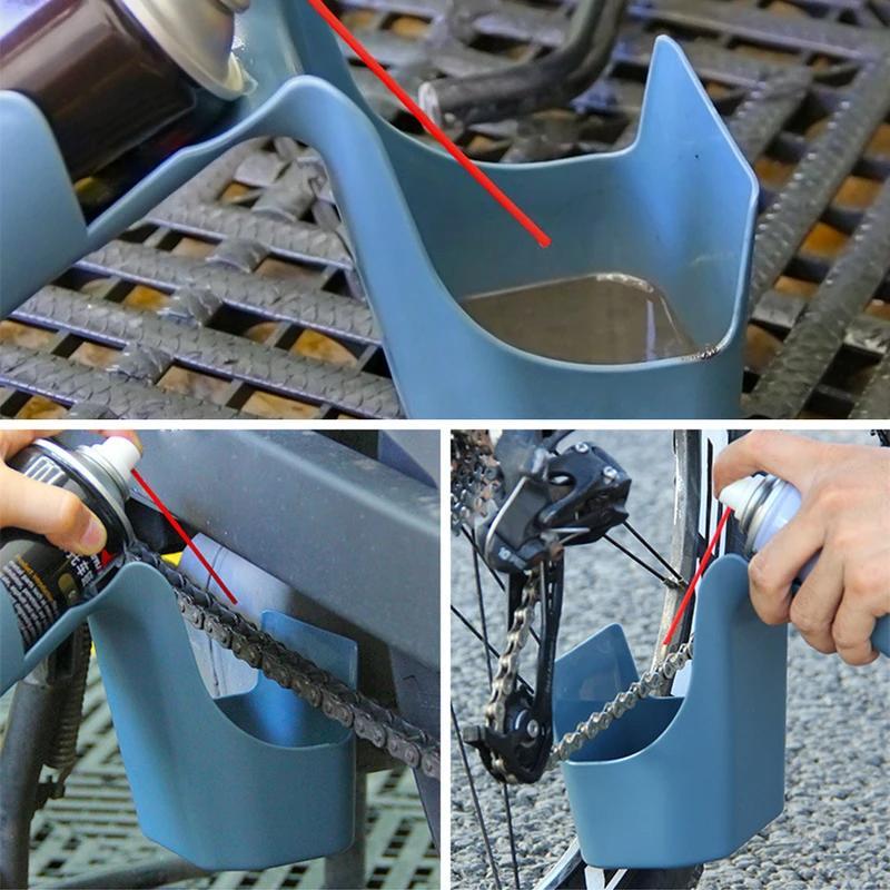 Product Introduction of Motorcycle Chain Cleaning Tool, Motorcycle Chain Oil Stain Storage Tool Box, Chain Oil Anti Splash Tool Set, Motorcycle & Bicycle Accessories 6