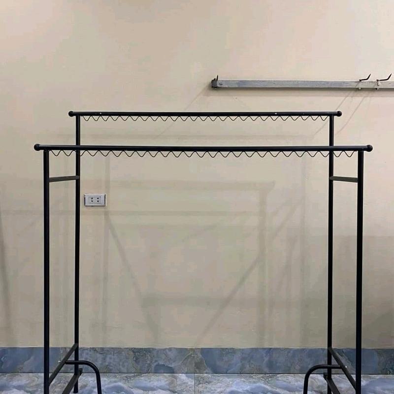 giá phơi quần áo 2 tầng chất liệu inox và sắt sơn tĩnh điện 3